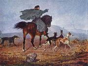 Franz Kruger Ausritt zur Jagd USA oil painting artist